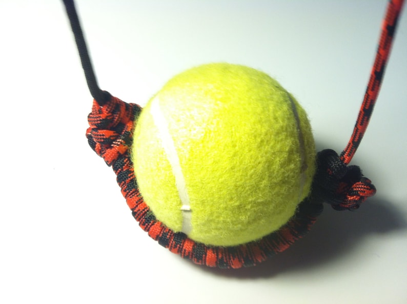 HANDMADE SHEPHERD SLING Paracord Tennis Ball Thrower by David the