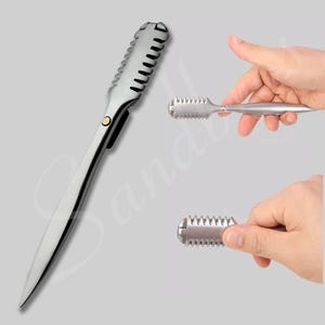 Professional Stainless Steel Hair Thinning Razor, Barber Texturizing Tool