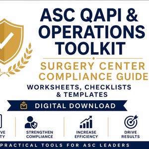 ASC QAPI Operations Toolkit | Compliancehandleiding voor chirurgische centra (digitale download)