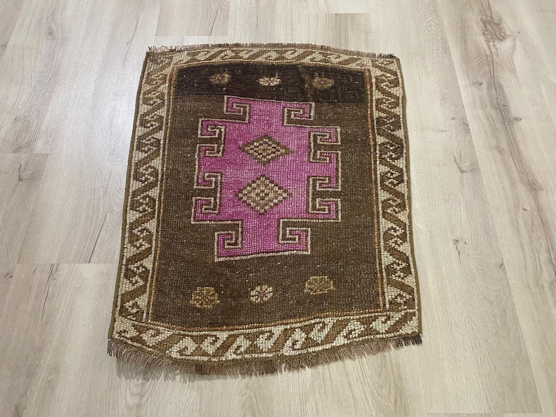 Turkish Rug Small Turkish Small Rug, Vintage Rug, Oriental Rug, Oushak Rug, Doormat Rug ...