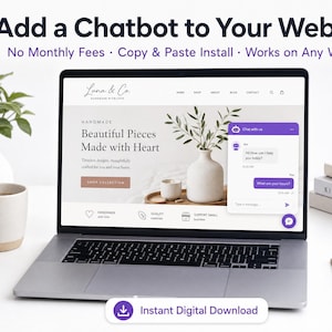 Website Chatbot Widget | Custom Auto-Reply FAQ Bot (Digital Download)