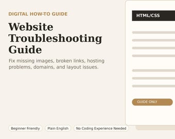 Guia de Solução de Problemas de Sites HTML/CSS, Fácil para Iniciantes, Corrija Layouts, Links e Domínios