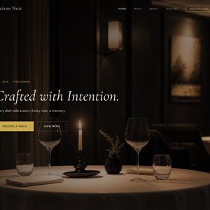 Luxury Restaurant Website Template – Minimalist HTML/CSS for Fine Dining, Café, Bistro