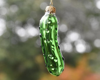Handblown Glass Pickle Ornament