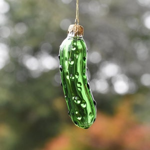 Handblown Glass Pickle Ornament