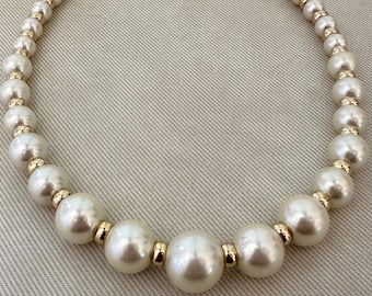 Baroque Pearl Vintage Statement Choker Necklace