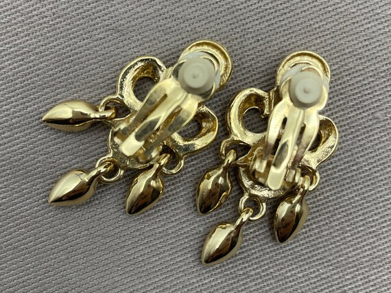 Petite Scroll Dagger Clip On Statement Earrings - image 3