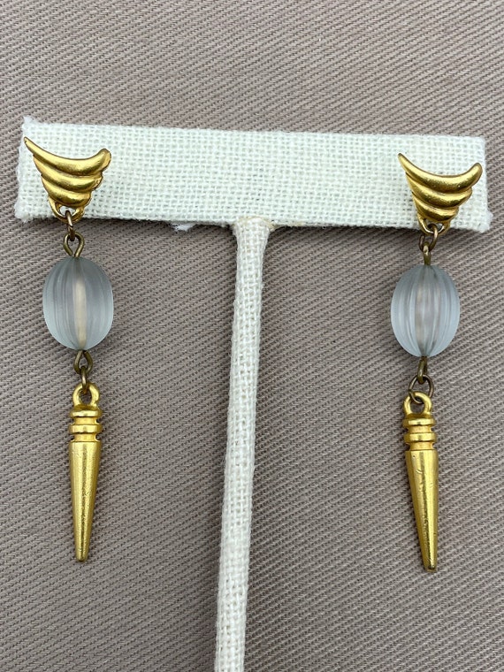 Dainty Etruscan Dangle Dagger Statement Earrings … - image 5