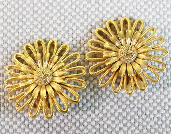 Huge Flower Statement Earrings - image 2