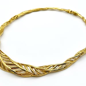 Structured SIGNED TRIFARI Statement Choker Collar Necklace