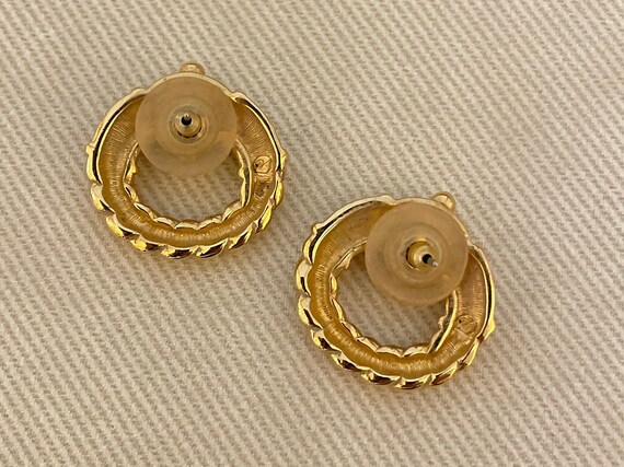 Art Deco Ruby Red Vintage Statement Earrings for … - image 3