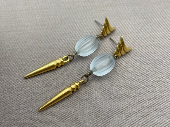 Dainty Etruscan Dangle Dagger Statement Earrings … - image 3