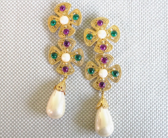 Mardi Gras Statement Earrings