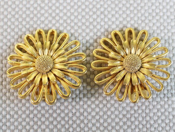Huge Flower Statement Earrings - image 3