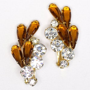 Vintage Crystal Ear Crawler Statement Earrings