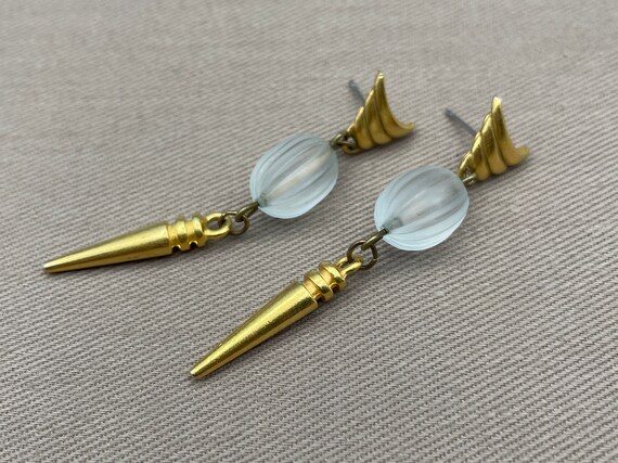 Dainty Etruscan Dangle Dagger Statement Earrings … - image 2