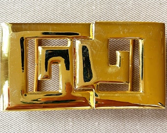 Vintage Dottie Smith Gold Tone Belt Buckle Statement  display picture 1