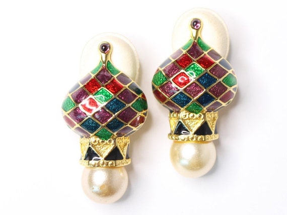 Joan Rivers Russian Cathedral Enamel Clip On State