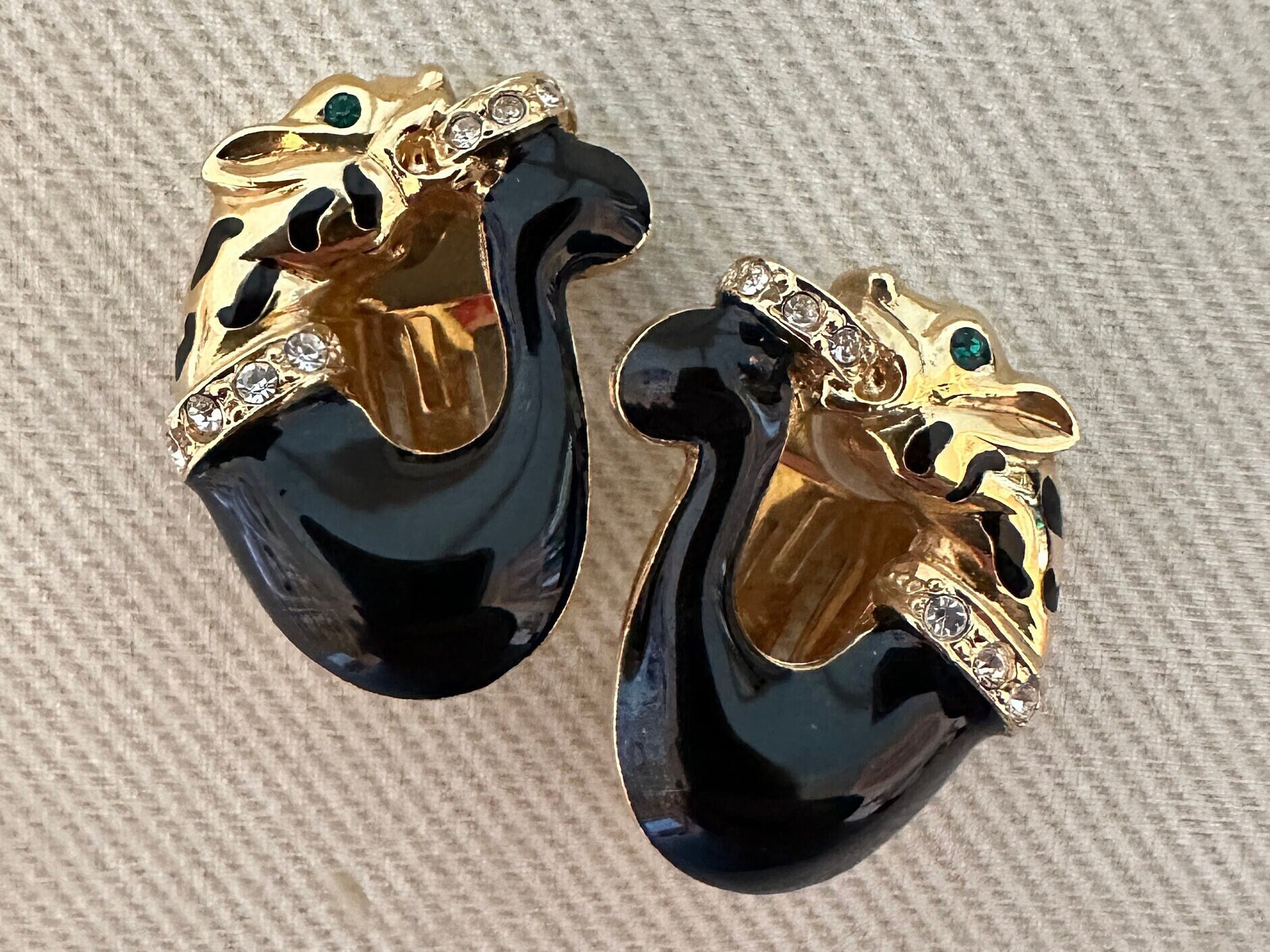 Rare JACKIE COLLINS Figural Jaguar Panther Clip on Statement