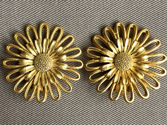 Huge Flower Statement Earrings - image 1