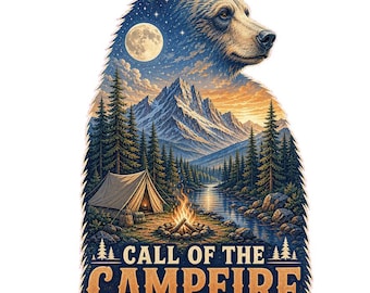Paquete de imágenes PNG de camisetas de camping para hombre, diseño de camisetas de aventura al aire libre (descarga digital)
