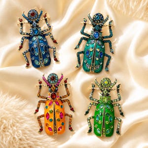 Rhinestone Beetle - Etsy