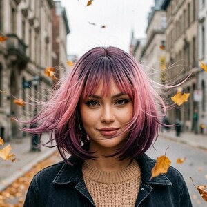 Peluca Negra Con Moño Colmena Y Rosa – Talla única, Ideal Para Disfraces De Halloween, Fiestas Temáticas Y Cosplay
