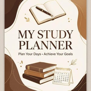 Study Planner Printable PDF, Student Organizer, Daily Study Schedule, Exam Revision Planner, Homework Tracker