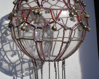 handmade one of a kind christmas ornament glass beads