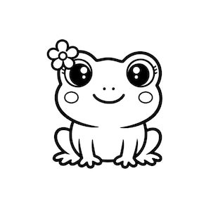 Kawaii groda SVG PNG, Cottagecore svamp Clipart, japansk klippfil