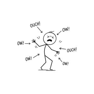 Ow Ow Ouch SVG PNG, Funny Pain Quote Design, Humorous Expression Cut File