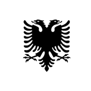Albania Flag SVG, Double Headed Eagle Silhouette, Albanian Pride Cut File (Digital Download)