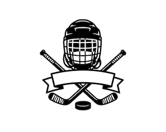 Hockey Split SVG PNG, Schlittschuhe Silhouette, Sport Monogramm Clipart (Digitale Schnittdatei)