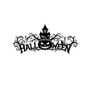 Imágenes prediseñadas de siluetas de brujas de Halloween espeluznantes, calabaza con linterna SVG (descarga digital)