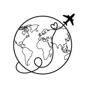 World Map SVG PNG, Travel Adventure Design, Wanderlust Cricut Cut File (Digital Download)