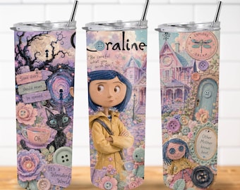 Coraline Pastel PNG | Classic Movie 20oz Sublimation Design (Digital Download)
