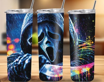 Horror Face PNG | Scary Ghost 20oz Sublimation Design (Digital Download)