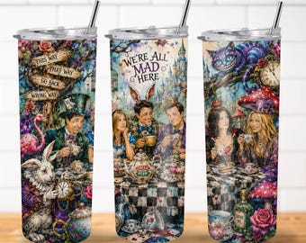 Mad Friends PNG | Wonderland Tea Party 20oz Sublimation Design (Digital Download)