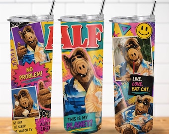 80's ALF PNG |Alien Life Form TV 20oz Sublimation Design (Digital Download)