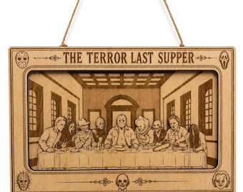 The Last Terror Supper | Horror Icon Plaque(digital download) Laser and Engrave Cut SVG