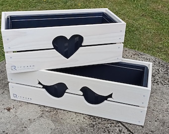 Richard® Heart + Lovebirds Träkruka