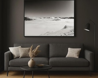 Conjunto de 3 láminas de arte mural alpino – Fotografía minimalista de montaña – Arte paisajístico imprimible – Decoración moderna de naturaleza (descarga digital)