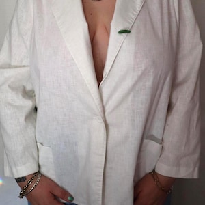 White Cotton Blazer