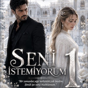 Può includere: Una copertina di libro con un uomo in abito nero e una donna in abito di pizzo bianco davanti a un grande palazzo. Il testo recita TÖRE AFFETMEZ. AŞK UNUTMAZ. SENI ISTEMIYORUM 1, e Bir zamanlar seni herkesten çok istedim. Şimdi ise sana mahkûmum. y a z a r c a s h.