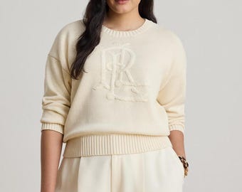 Maglione in cotone pettinato con logo ricamato Polo Ralph Lauren
