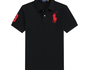 Polo da uomo Ralph Lauren, vestibilità classica, maniche corte, stile firmato.
