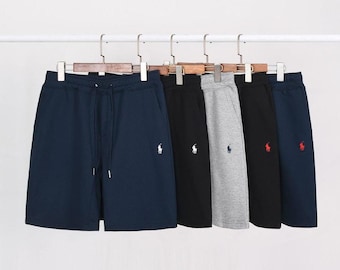 Pantalones cortos clásicos de felpa para hombre de Polo Ralph Lauren - Azul marino con bordado de pony