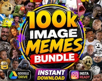 100K Viral Meme Images Bundle | Funny Social Media Content (Instant Download)