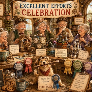 Lifelong Learning, Whimsical Cottagecore Illustration, Grandma-Inspired | PNG, PDF | Scrapbookers, Junk Journals