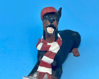 Vintage Novelino Douglas Lynn Collection Doberman Figurine